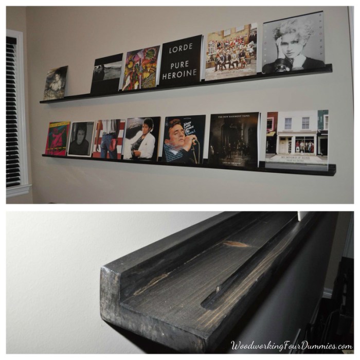 Diy record shelf