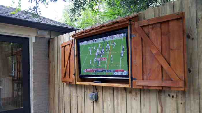 Diy outdoor tv stand