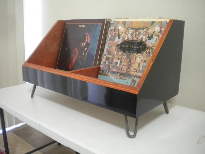 Diy record shelf