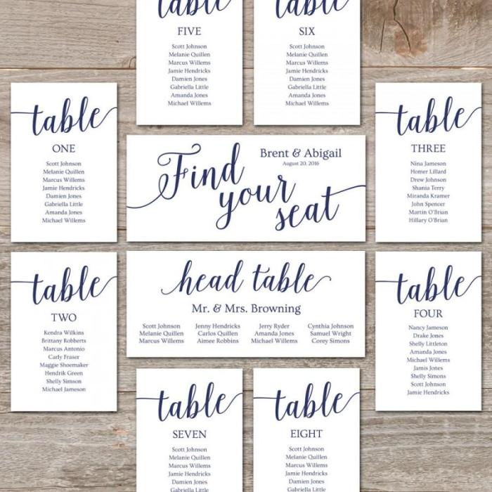 Diy seating chart wedding