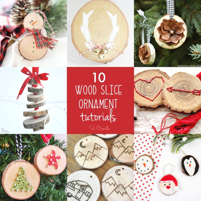 Diy wood slice ornaments